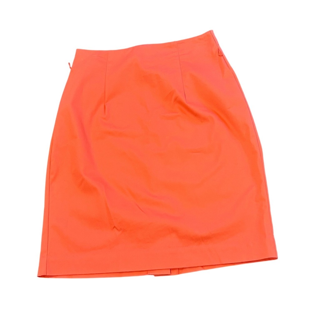 Worthington Petite Coral Orange Pencil Skirt Size 4P Side Zip Career Wear